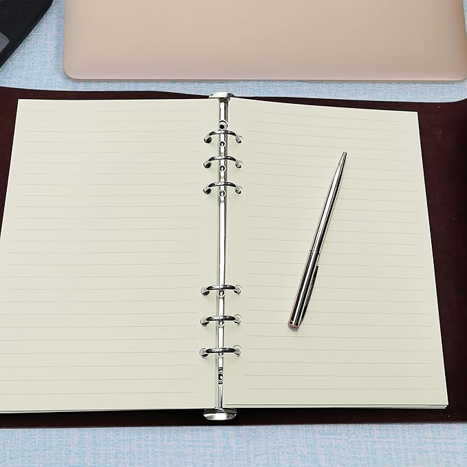A5 Ruled Refills Inserts for 6-Ring Binder, Loose Leaf Planner Filler Paper, Planner Inserts,80 Sheets/160 Pages,Lined(Line-A5)
