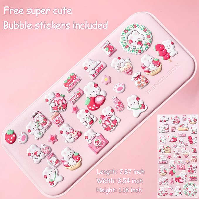 9+1 Pcs Pink Kawaii Stationery Set, Cute Cat Paw School Supplies, Japanese Style Office Student Best Gifts