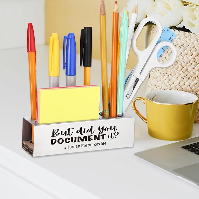 Funny HR Thank You Gift, Human Resources Office Humor Appreciation Gift, Sarcastic Workplace Desk for HR Professionals, Recruiters Compliance Teams, Office Pencil Holder for Desk SD290