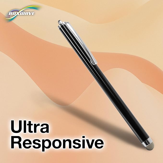 BoxWave Stylus Pen Compatible with Boogie Board Blackboard Smart Scan Reusable Notebook - EverTouch Capacitive Stylus, Fiber Tip Capacitive Stylus Pen - Jet Black