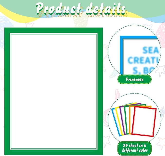 PerKoop 36 Sheets Science Fair Board Poster Boards Supplies 24 Self Adhesive Presentation Subtitles 4 Science Fair Project Titles 8 Personalized Letter Sticker for Classroom(Colorful)