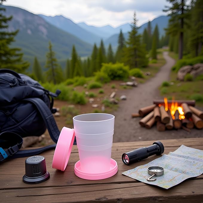 Portable Plastic Retractable Folding Cup Telescopic Collapsible Outdoor Travel, Practical Household Supplies Kitchen Supplies,Collapsible Cup,Kitchen Storage and Organization