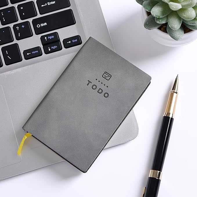 Tiita to Do List Notebook 98 Pages Daily to Do List Notepad for Work Pocket to Do List Undated Daily Planner 4.2"x 2.8" Small Checklist Notebook Grey