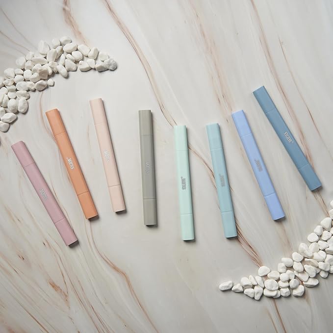 BLIEVE Aesthetic Cute Highlighters No Bleed Through, Dual Tip Chisel & Fine Point, Pastel Colors For Bible & Journaling