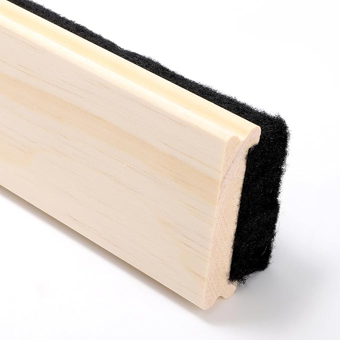 Elsjoy 12 Pack Chalkboard Erasers, Wood Felt Chalk Eraser Blackboard Chalk Cleaner, Dustless Wood Chalk Eraser Chalkboard Duster for School Students Teachers