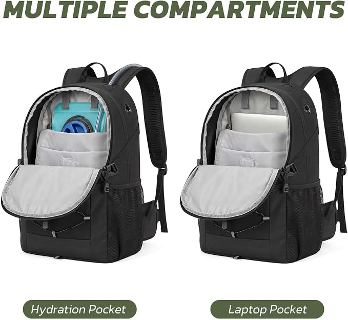 TILYMOL 30L Hiking Travel Backpack for Men Women with Hydration System | Lightweight Waterproof Outdoor Camping Backpack/Day Pack, Hiking Daypack for Hiking, Travel, Sports, Running, Biking