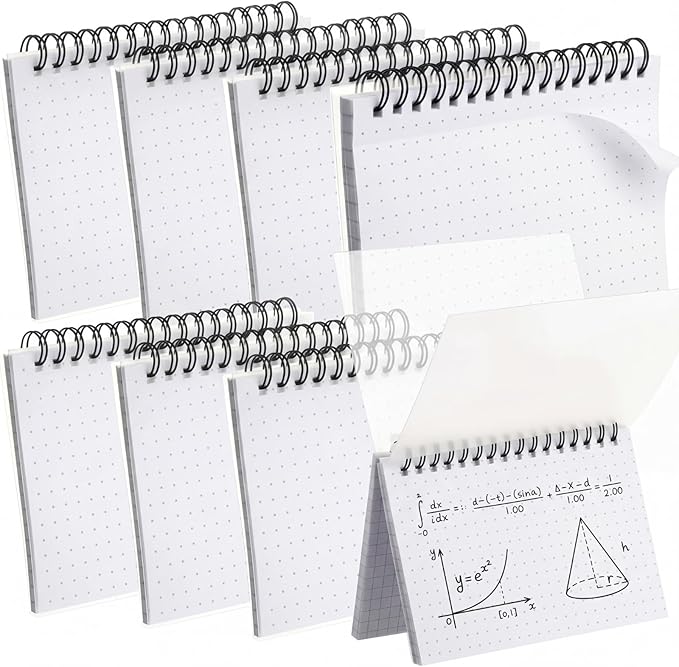 Yahenda 400 Pcs Graph Paper Spiral Index Cards Colored Notecards 4x6 Inches Dot Grid Paper Flash Cards for Studying Math Engineer Memo Notebooks Office School Teacher Education Supplies