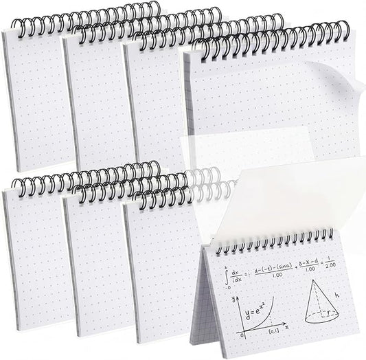 Yahenda 400 Pcs Graph Paper Spiral Index Cards Colored Notecards 4x6 Inches Dot Grid Paper Flash Cards for Studying Math Engineer Memo Notebooks Office School Teacher Education Supplies