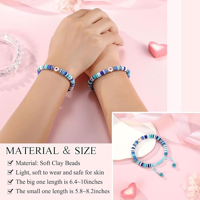 UPROMI First Day of Preschool/Kindergarten/1st Grade/2nd Grade/School Gift, Back to School Bracelet Mommy and Me Dad and Son