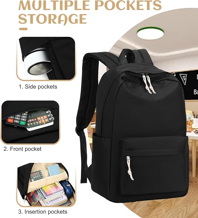Bluboon School Backpack for Teen Girls Women Laptop Backpack College Bookbags Middle School Travel Work Commuter Back Pack