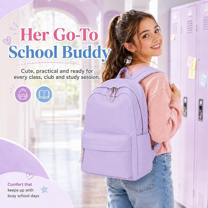 LOIDOU Backpack for Teen Girls Middle-School Primary Elementary Bookbags 17inch Kids Backpack Women laptop Backpack Lightweight Casual Daypack