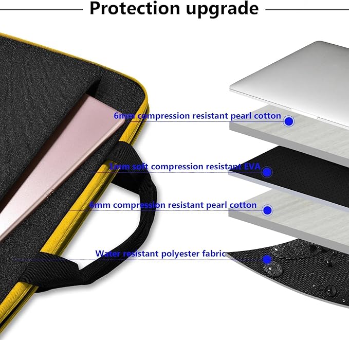 Hseok Laptop Sleeve 13-14 Inch Case Briefcase Compatible with MacBook Neo Pro 14 M5/M4/M3/M2/M1, All Models 13.3 Mac Air/Pro, XPS 13 14, Most Popular 13"-14" Notebooks,B01YL01