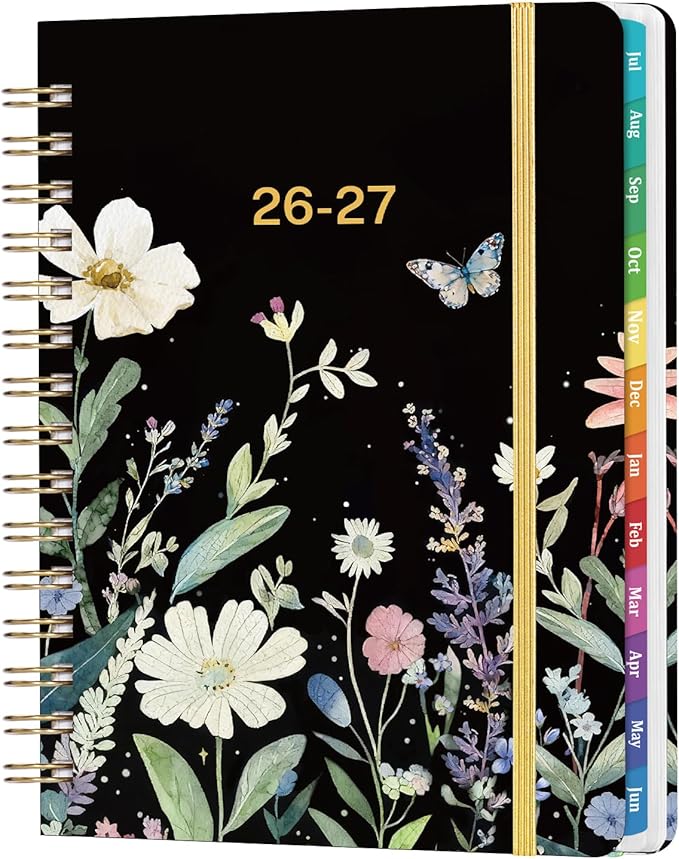 Planner 2026-2027 - Academic Planner 2026-2027, July 2026 - June 2027, 6.5” x 8.5”, Weekly and Monthly Planner, 26-27 Calendar Planner, Colorful Tabs, Back Pocket, Holidays, Hardcover