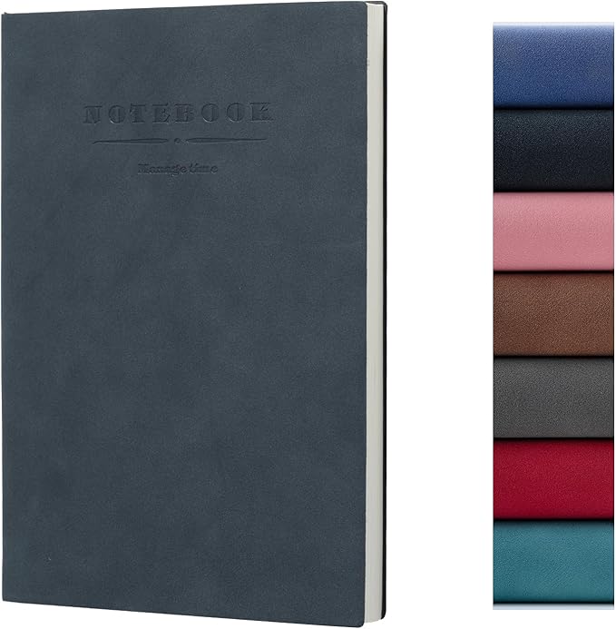 360 Pages B5 Journaling Notebooks, 100 Gsm Paper Thick Lined Journal Notebook for Women Men, Journals for Writing Soft Cover College Supplies for for Work Note Taking, Perfect for Office School, Black