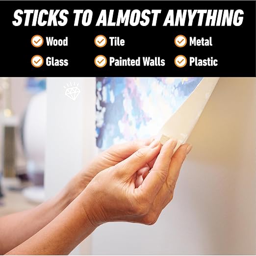 Gorilla Removable Mounting Putty Reusable & Repositionable Adhesive 168 Count Pre-Cut Squares (Pack of 2) Holds 2 lbs. Back to School Supplies for Teachers Students Parents, Indoor Outdoor