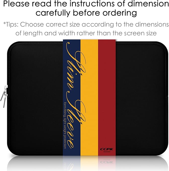 CCPK Laptop Sleeve 15.6" for MacBook Pro 16 inch Mac Air 15 inch M4 M3 Compatible with Hp Lenovo Dell Acer Computer Laptop Bag Sleeve Carrying Case Cover Protective Skin 15.6-16 inch Accessories Black