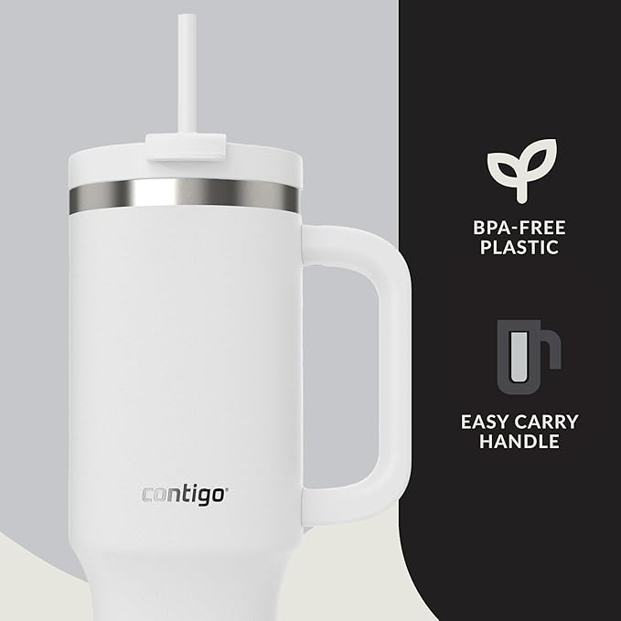 Contigo Streeterville 40oz Tumbler, Stainless Steel Vacuum Insulated, Leak-Proof, Cold for 29 Hours, Salt (Pack of 4)