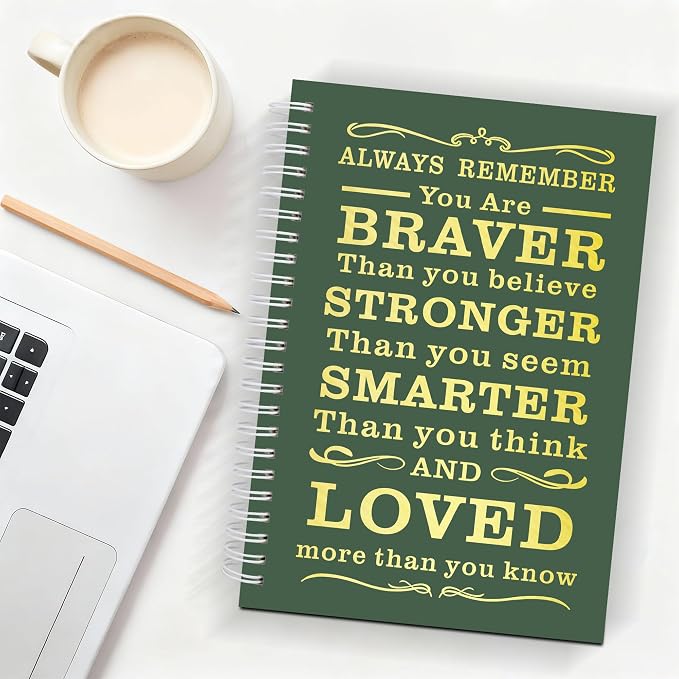 JOHSBYD 2Pcs Spiral Dotted Notebook,Inspirational Gifts A5 Dot Grid