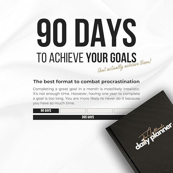 The Best Undated Daily Planner to Achieve Goals, Increase Productivity, Limit Procrastination, Learn About Habits and Self-Development, Increase Your Discipline and Live Healthier - The Ultimate Daily Planner - Harcover book
