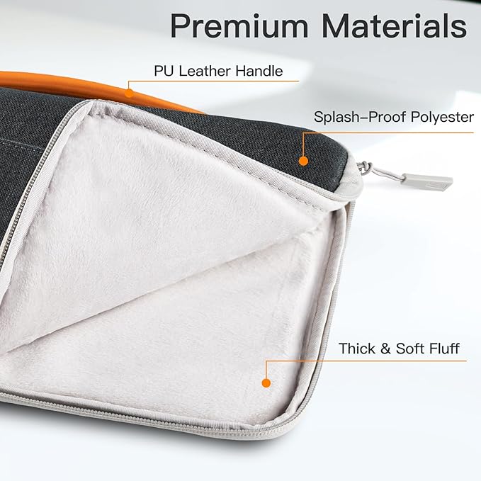 JETech Laptop Sleeve for MacBook Neo (A18 Pro), 14-Inch MacBook Pro (M1-M5, 2020-2026), Waterproof Bag Case with Portable Handle and Pocket, Compatible with 14 Inch Notebook (Dark Grey)