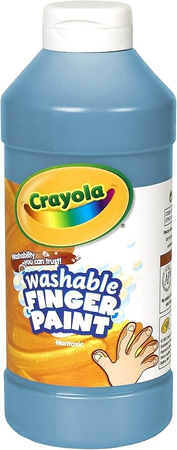 Crayola Fingerpaint, Blue, 32 Ounces, Washable Kids Paint, Ages 3+ (55-1332-042)