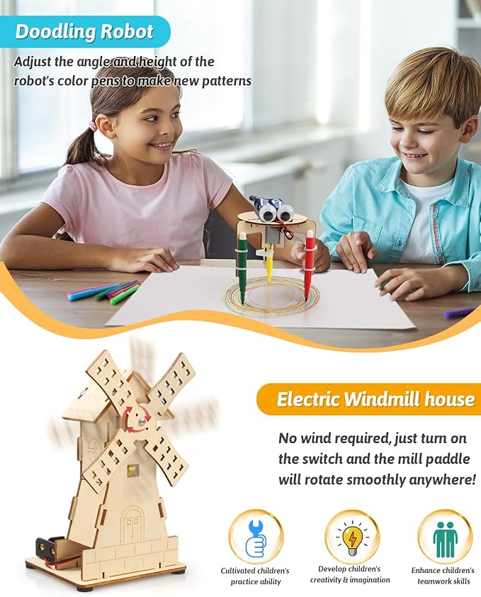 Poraxy 12 in 1 3D Puzzles STEM Kits for Kids Ages 8-12, Activities Science Projects for Kids 6-8 5-7, Engineering Building Toys Experiments Xmas Birthday Gifts 7 8 9 10 11 12 13 Yr Old Boys Girls
