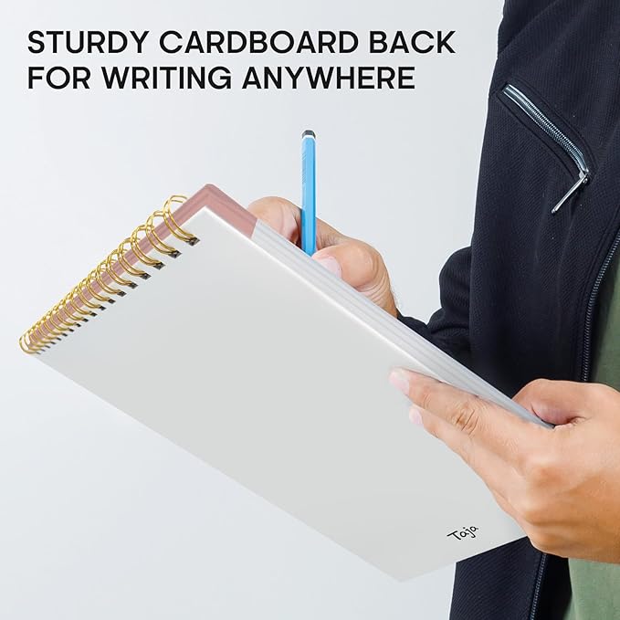Taja To Do List Notepad - To Do List Notebook for Work with 52 Sheets, 9.8" x 6.5", Undated Daily Planner Perfect for Daily Tasks and Goal Setting, Notepad Suitable for Office, Home & School - Pink