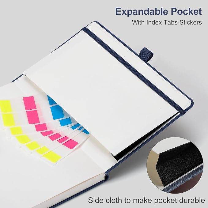 AHGXG Lined Journal Notebook, 160 Numbered Pages, A5 Size (5.7'' x 8.3'')