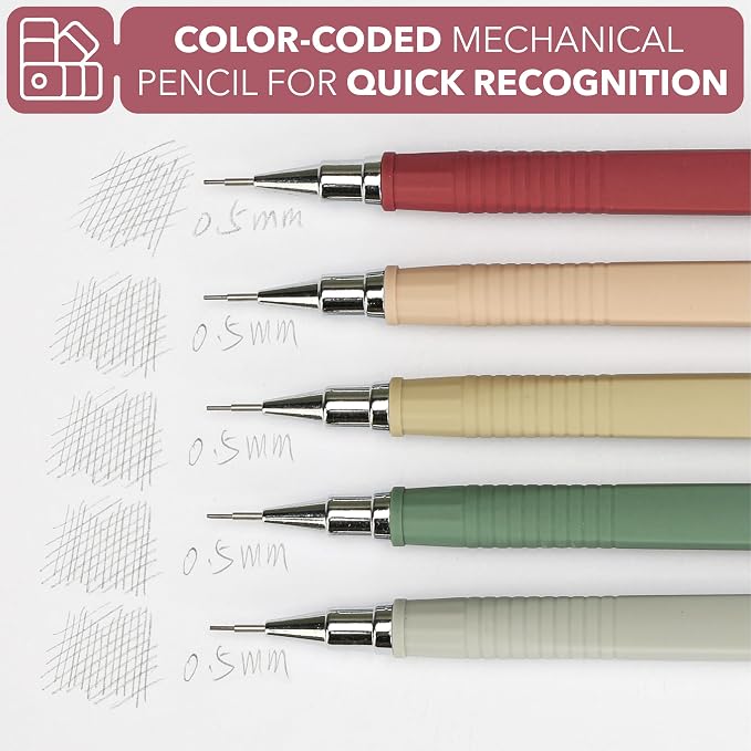 Mr. Pen- Mechanical Pencil Set with Lead and Eraser Refills, 5 Pack | 0.5mm, Sketching Pencils, Drafting Pencil, Drawing Mechanical Pencils