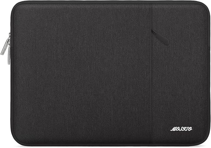 MOSISO Laptop Case 13 inch, Laptop Sleeve Compatible with MacBook Neo/Air/Pro 13 inch with A18/M5/M4/M3/M2/M1 Chip 2026-2016, Polyester Vertical Computer Sleeve Bag with Pocket, Black