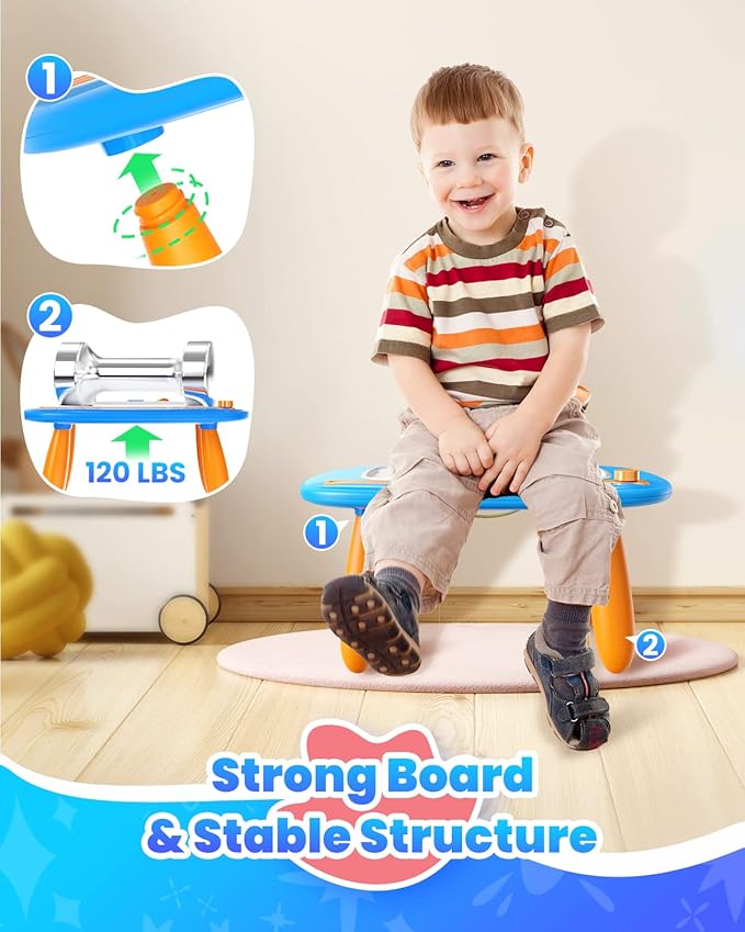 Toddlers Toys Ages 1-3, Magnetic Drawing Board, Doodle Board Pad Learning and Educational Toys for 18 Months Baby, 1-3 Yr Kids Birthday Gifts - Blue