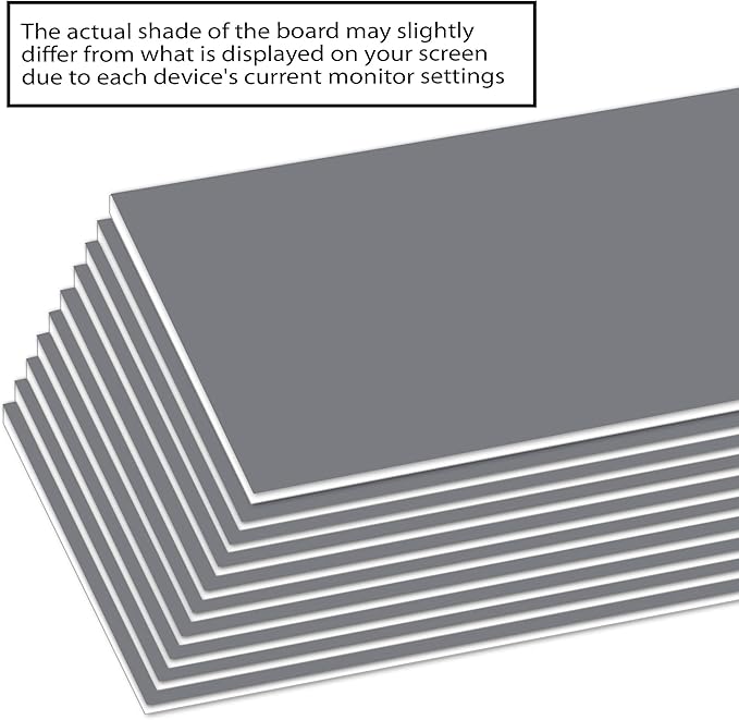 BAZIC Products Foam Board 20" X 30" Slate Gray, Colored Foam Boards 3/16 Inch Thickness, 4 Count, Presentation Signboards School Craft Project Framing Display