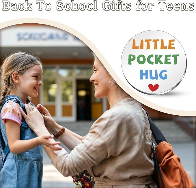Back to School Supplies for Boys Girls Little Pocket Hug Token | First Day of School Gifts Back to School Stuff for Teens Son Daughter Grandkids Cute School Supplies for Girls