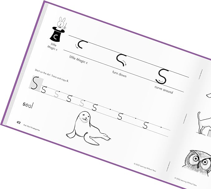 Learning Without Tears, Kick Start Kindergarten, Age 4+, Pre-K and TK, Student Workbook, Handwriting Practice, Writing Book, School & Home, Language Arts, Tutoring