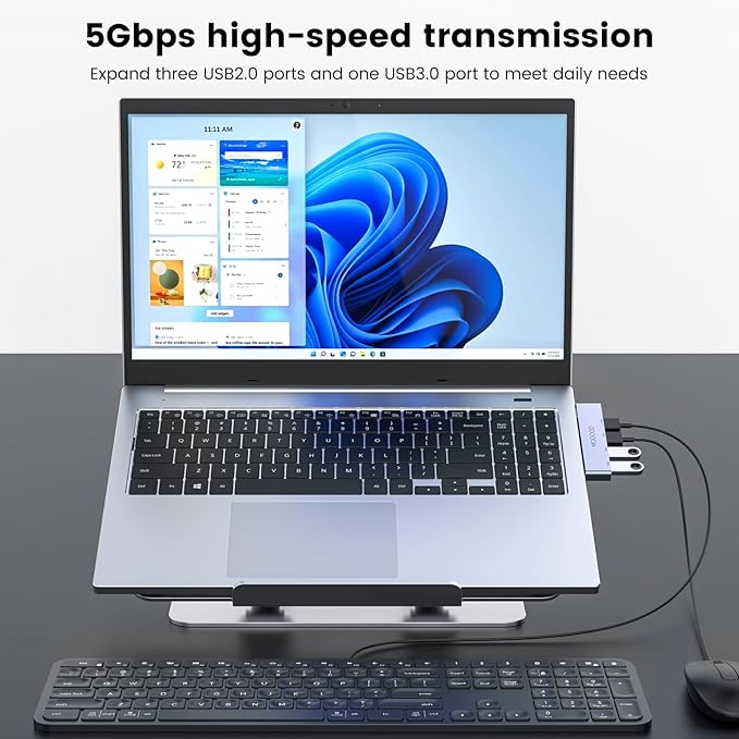 MOGOOD USB Hub 3.0 - USB Splitter & Port Expander for Laptop, Xbox, Flash Drive, HDD, Console, Printer, Camera, Keyboard, Mouse