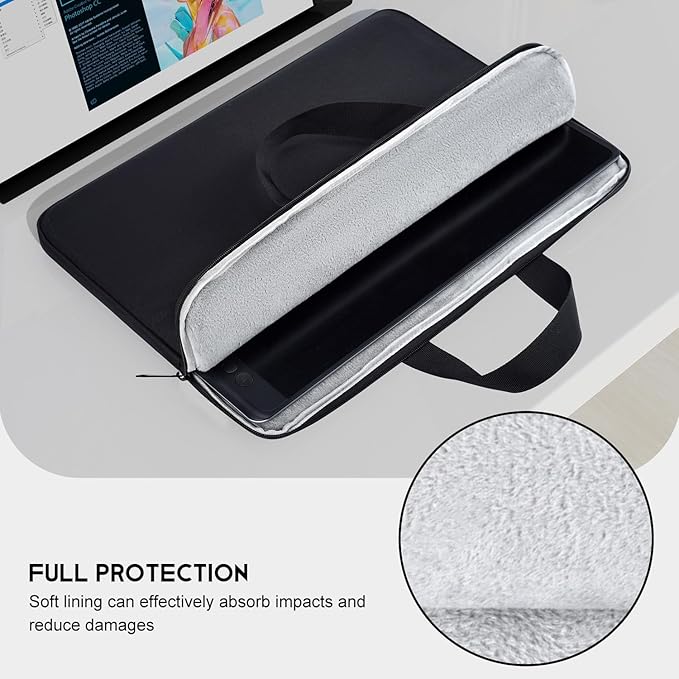 24 Inch Portable Monitor Case Carrying Sleeve Compatible with 23.8-24 Inch Portable Large Monitor with Handle Pocket, Protective Travel Shockproof-Padded Accessory Bag