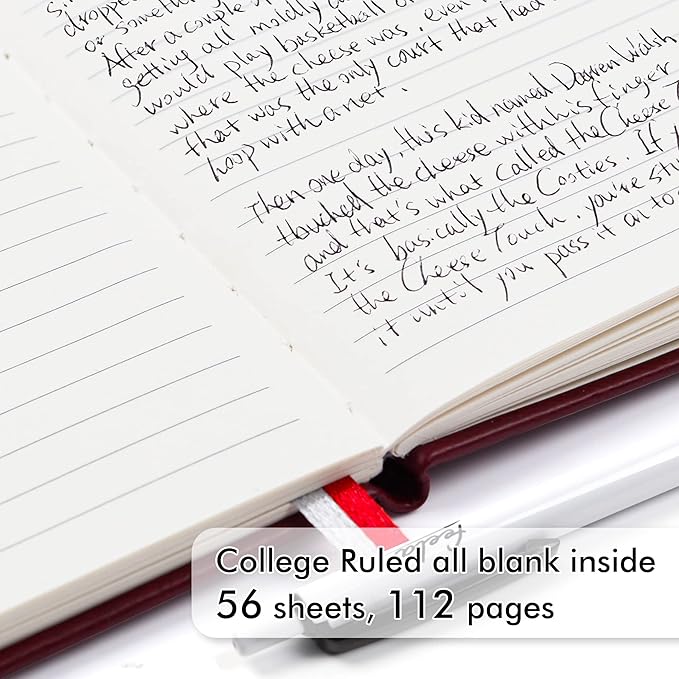 6 Pack Pocket Mini Notebooks Bulk, Feela Small Cute Memo Notepads Hardcover College Ruled Lined Journals with Pen Holder for School Business Work, with 6 Black Pens, 3.5”x 5.5”, A6, Wine