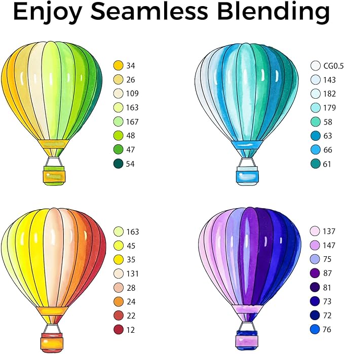 Alcohol Markers, 80 Colors Chisel & Brush Tip Coloring Markers Set, Double Tipped Markers Set for Artist Adults Coloring or Drawing