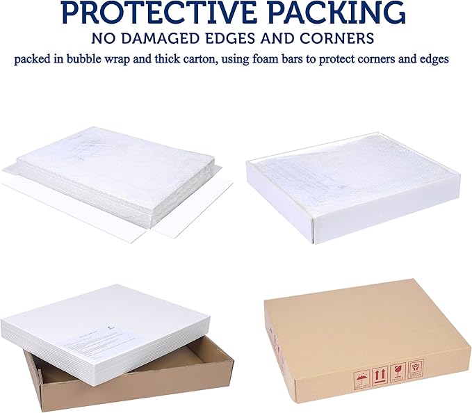 Foam Board 12 x 16 x 3/16" - Premium 12 Pack - White Poster Board, Acid Free, Double Sided, Rigid, Sign Board Foamboard for Mounting, Crafts, Paintings Prints, Art, Display, Presentation and Projects