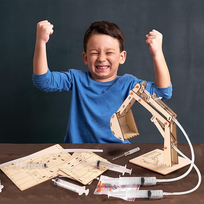 Yutin 16 Set STEM Kits, Wood Car Science Building Kits for Kids Ages 8-12, 3D Wooden Puzzle Crafts for Boys 8, Assembly Model Set for Girls 8 9 10 11 12+