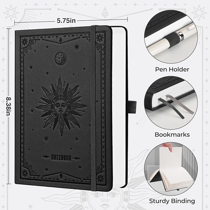 EMSHOI Blank Journal Notebook, 320 Pages, A5 Size (5.7'' x 8.3'')