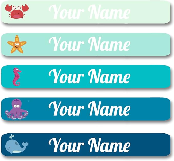 100 Pcs Personalized Labels for Kids School Supplies Waterproof, Custom Name Stickers Kids Labels for Travel, Daycare, Stationery