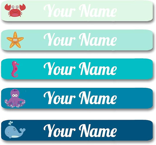 100 Pcs Personalized Labels for Kids School Supplies Waterproof, Custom Name Stickers Kids Labels for Travel, Daycare, Stationery