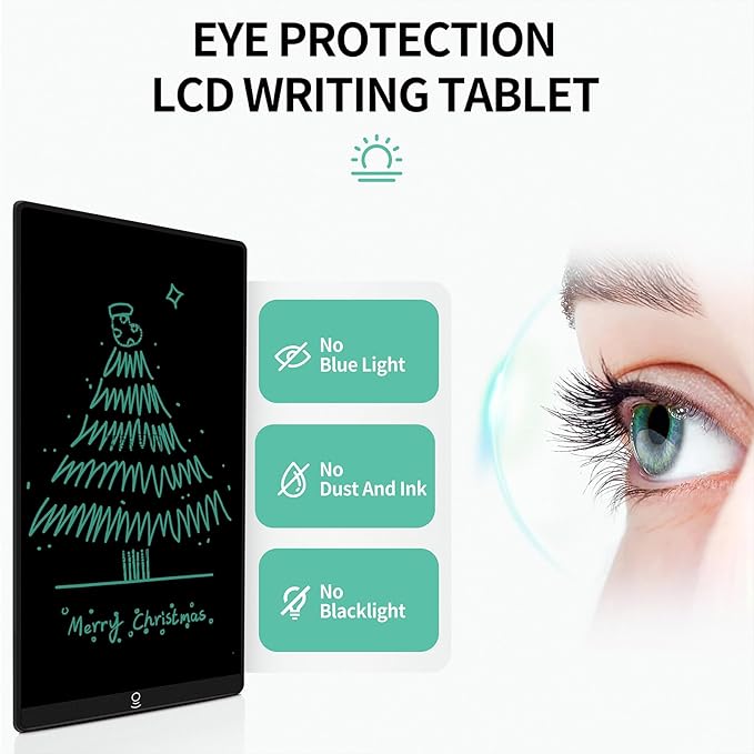 LCD Writing Tablet for Adults: 9.5 inch Full Screen Reusable Erasable with Leather Case