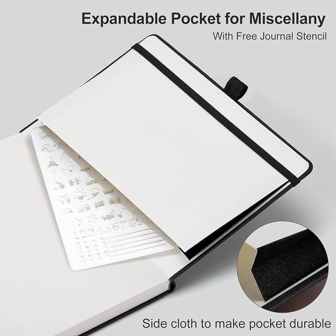 AHGXG Dotted Journal Notebook, 160 Numbered Pages, A5 Size (5.7'' x 8.3'')