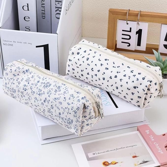 Cute Pencil Case Aesthetic Student Pencil Pouch Coin Pen Pouch Cosmetic Bag Office Stationery Organizer For Kids Teen School (Z-Violet)