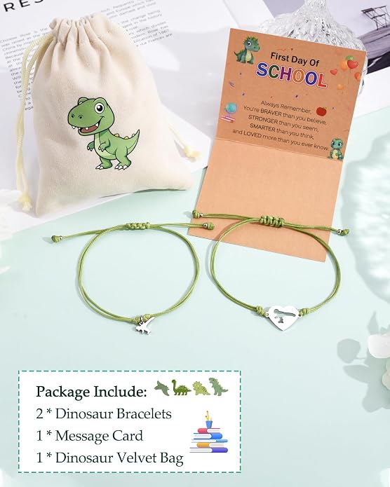 Back to School Gifts Mommy and Me Bracelet First Day of School Matching Wish Bracelets Set for Mother Daughter Son Women Teen Girls Boys Jewelry Gift