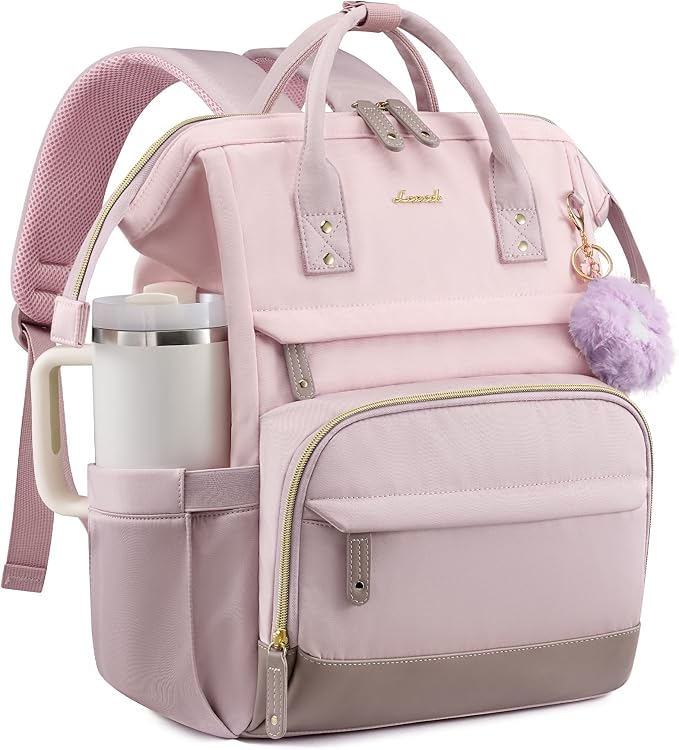 LOVEVOOK Laptop Backpack for Women, 15.6 Inch Work Business Backpacks Purse With Large Capacity, Waterproof Nurse Bag College Bookbag for School, Waterproof Casual Daypack for Travel