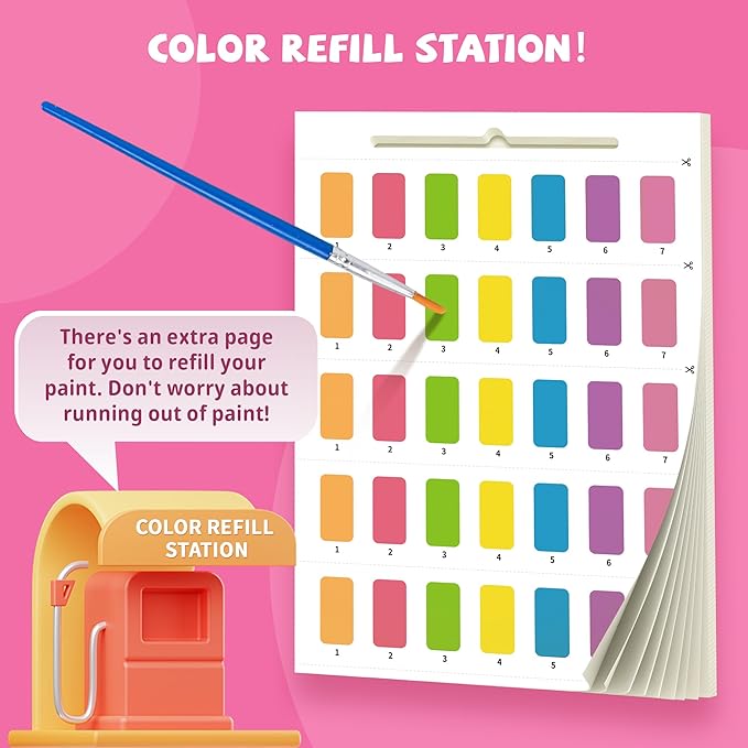 3PCS Paint With Water Books for Kids 20 Page Each,Unicorn Mermaid & Dinosaur Watercolor Paint Book Set for Kid,Toddlers Color Coloring Painting Drawing Set,Mess Free Toys Gifts for Kid Age 3 4 5 6 7 8