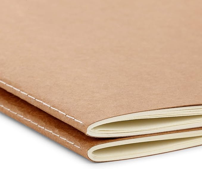 Blue Summit Supplies Travel Journals, Bulk 12 Pack Journal Set with Dotted Grid Paper, Lightweight Journal with Kraft Paper Covers, 8.25” x 5.5” (21cm x 14cm), 60 Pages, Set of 12